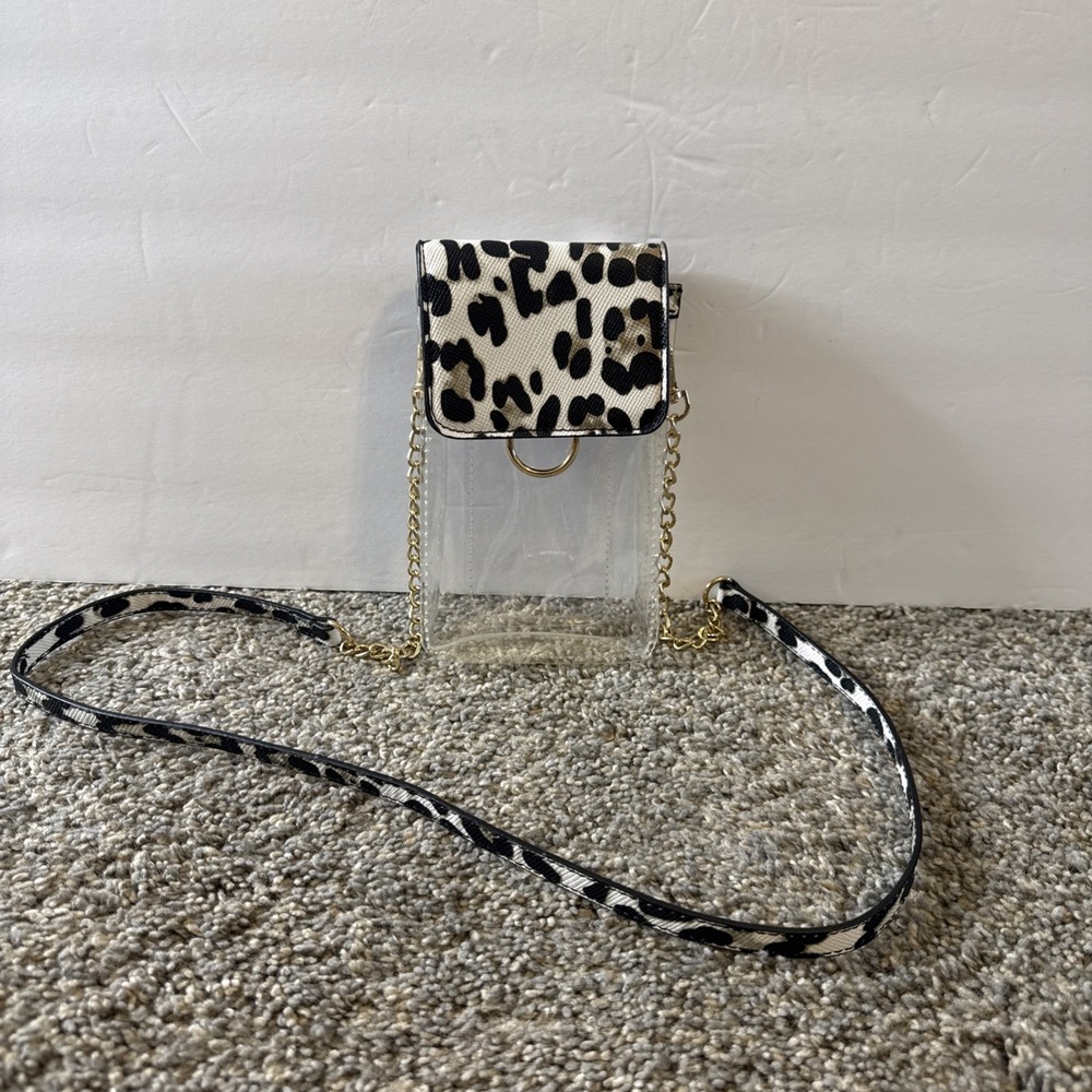 Clear Crossbody Purse With Animal Print